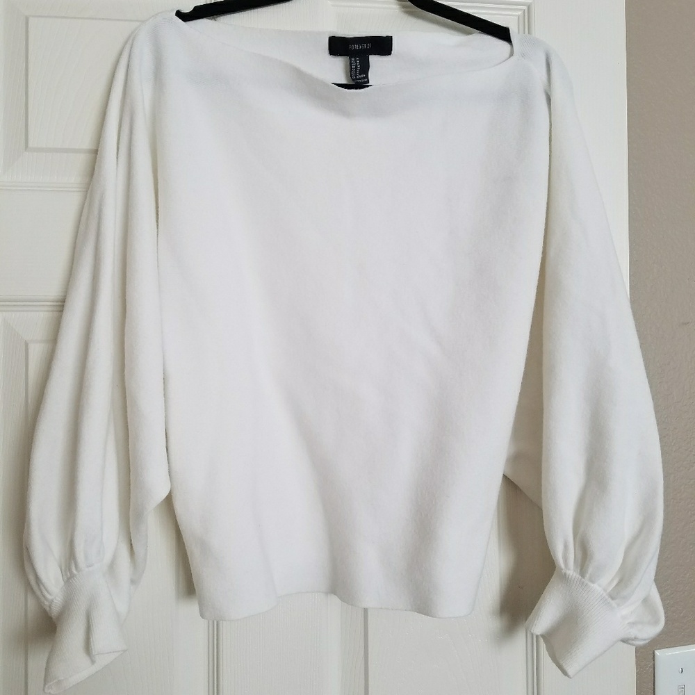 Forever 21 white off the shoulder crop top - Picture 2 of 2